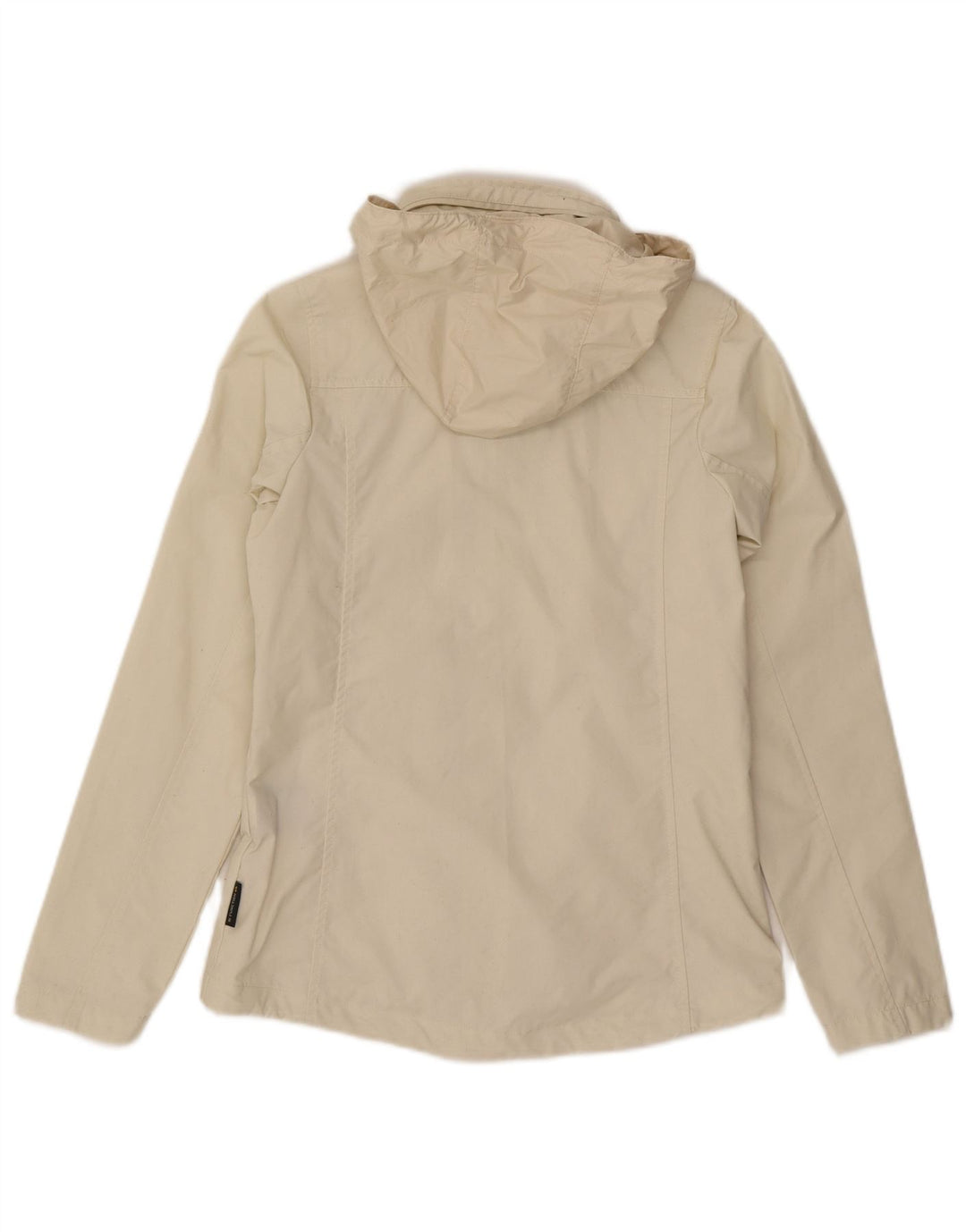 Jack Wolfskin Dame Hætte Regnjakke UK 6 XS Off White Polyester