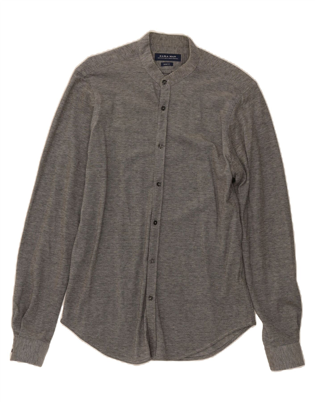 ZARA Mens Slim Fit Shirt Medium Grey Vintage Zara and Second-Hand Zara from Messina Hembry 