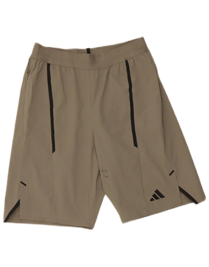 Adidas Herre Aeroready Regular Fit Sportshorts Små Grå Nylon