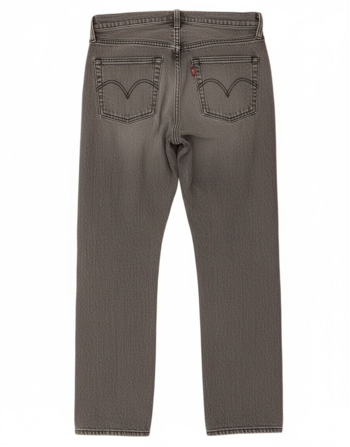 Levi's Dame 501 Straight Jeans W27 L28 Grå Bomuld