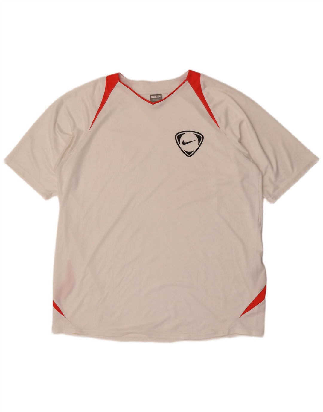 Nike T-shirt top til mænd UK 47/48 2XL Hvid Colourblock Polyester