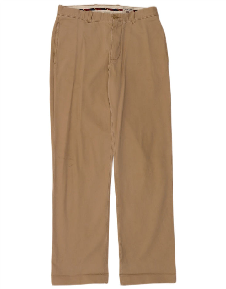 J. CREW Straight Chino-bukser til mænd W31 L34 Beige Bomuld