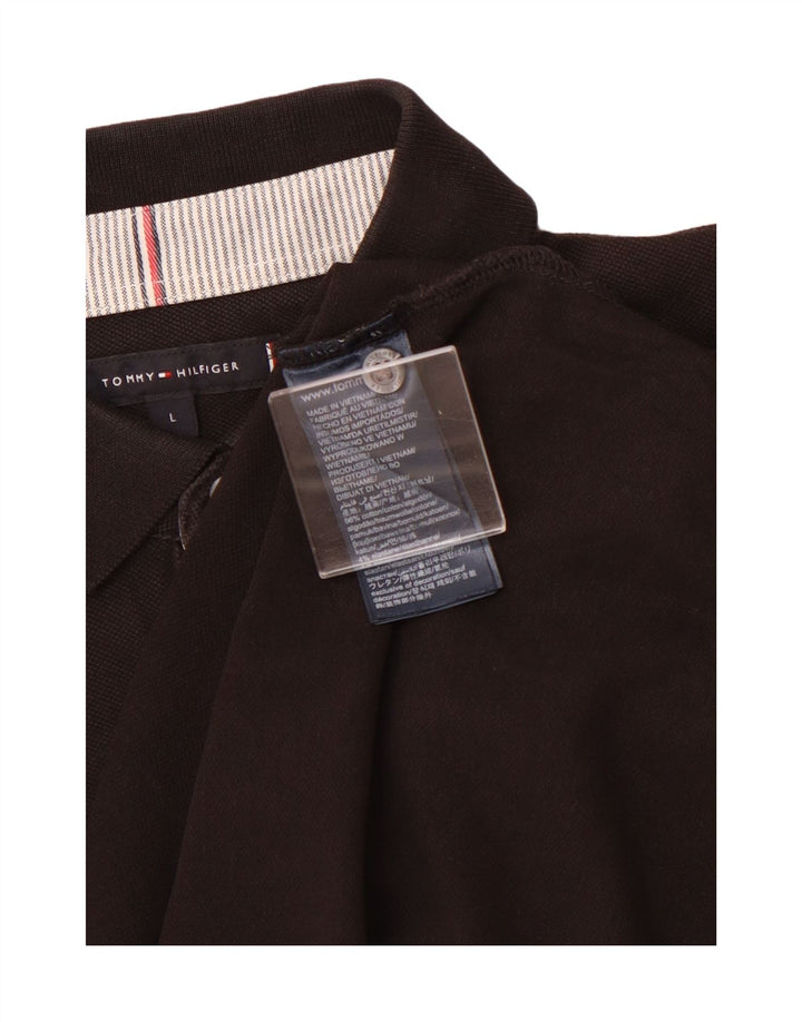TOMMY HILFIGER Poloshirt til mænd Stor sort bomuld