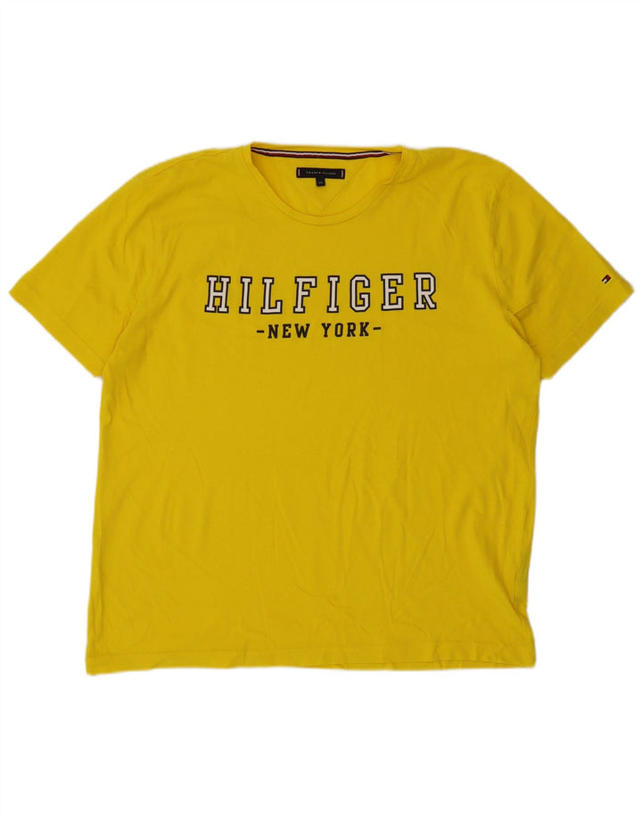 Tommy Hilfiger Herre Grafisk T-Shirt Top 2XL Gul