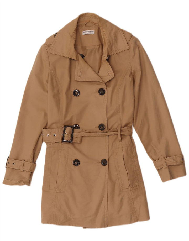 Marks & Spencer Womens Autograph Trench Coat UK 16 Stor brun bomuld