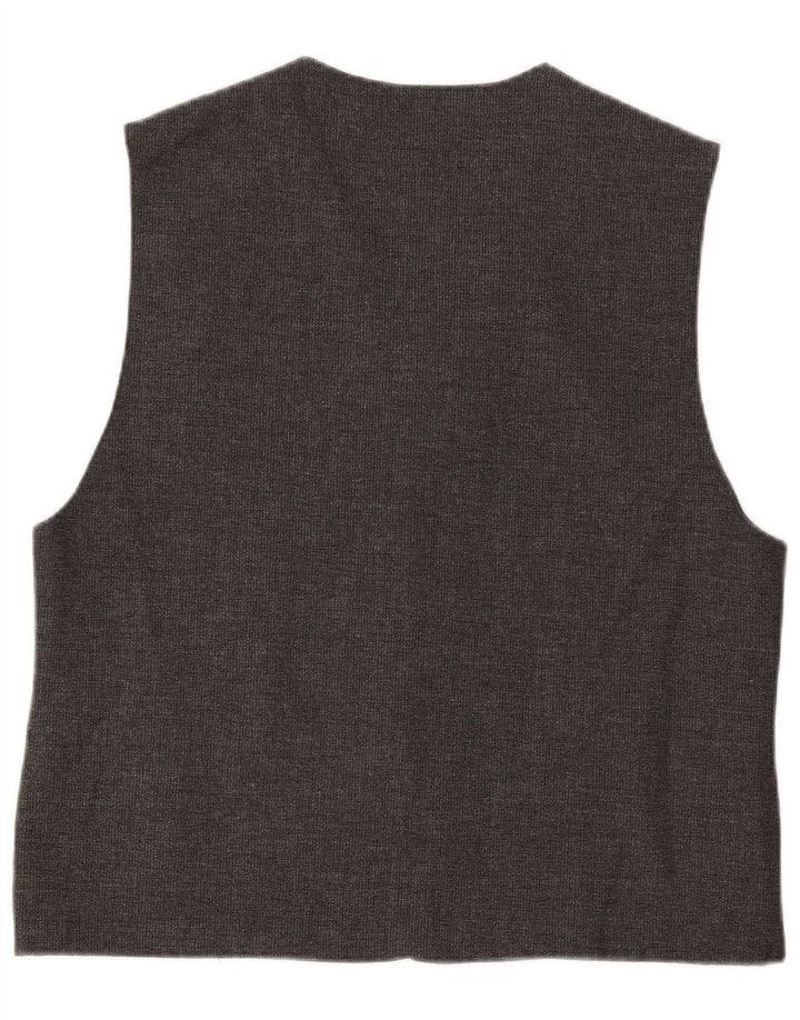 Vintage herrevest 2XL grå uld