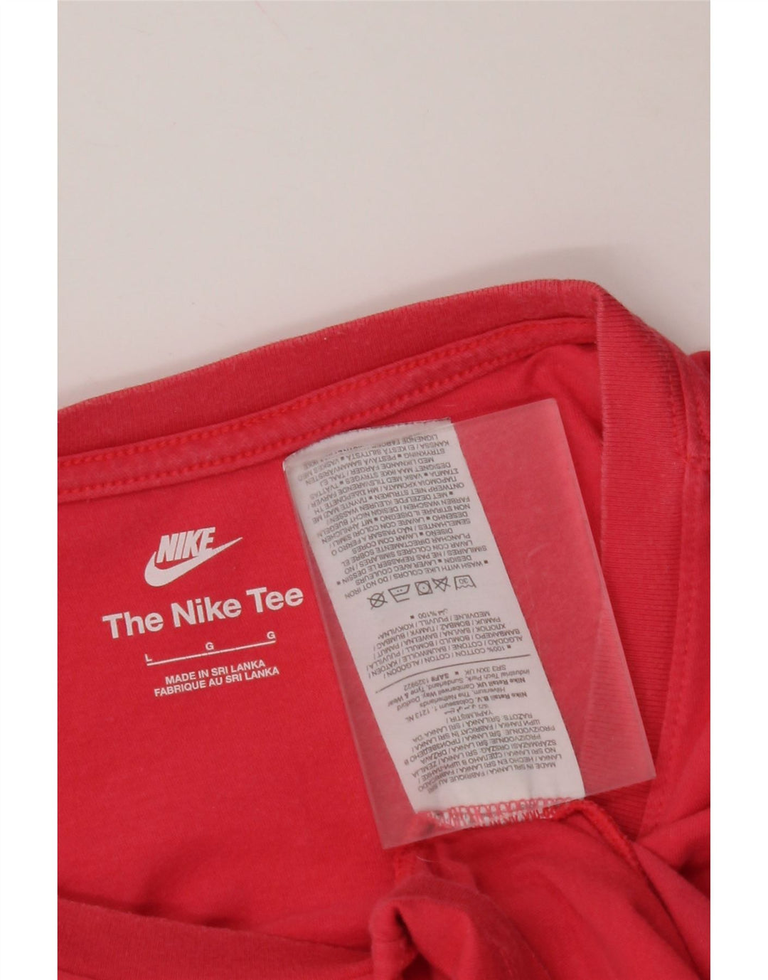 NIKE Grafisk T-shirt top til mænd Stor Pink Bomuld