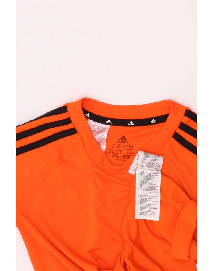 Adidas Boys Aeroready T-Shirt Top 7-8 år Orange Polyester