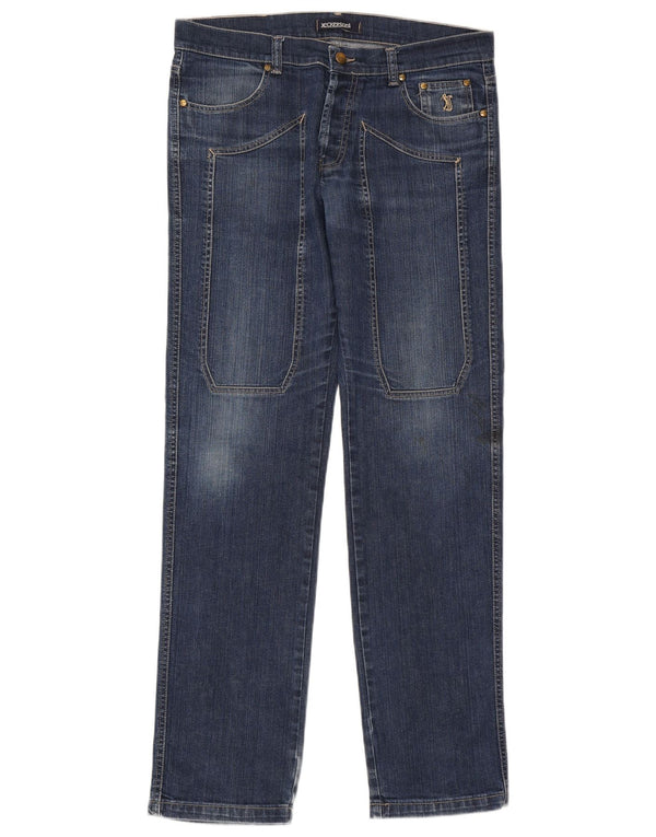 Jeckerson Mens Straight Jeans IT 50 Large W34 L33 Blue Cotton
