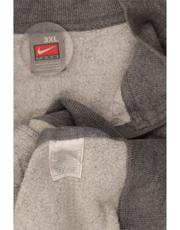 Nike Sweatshirt med lynlås til mænd 3XL grå bomuld