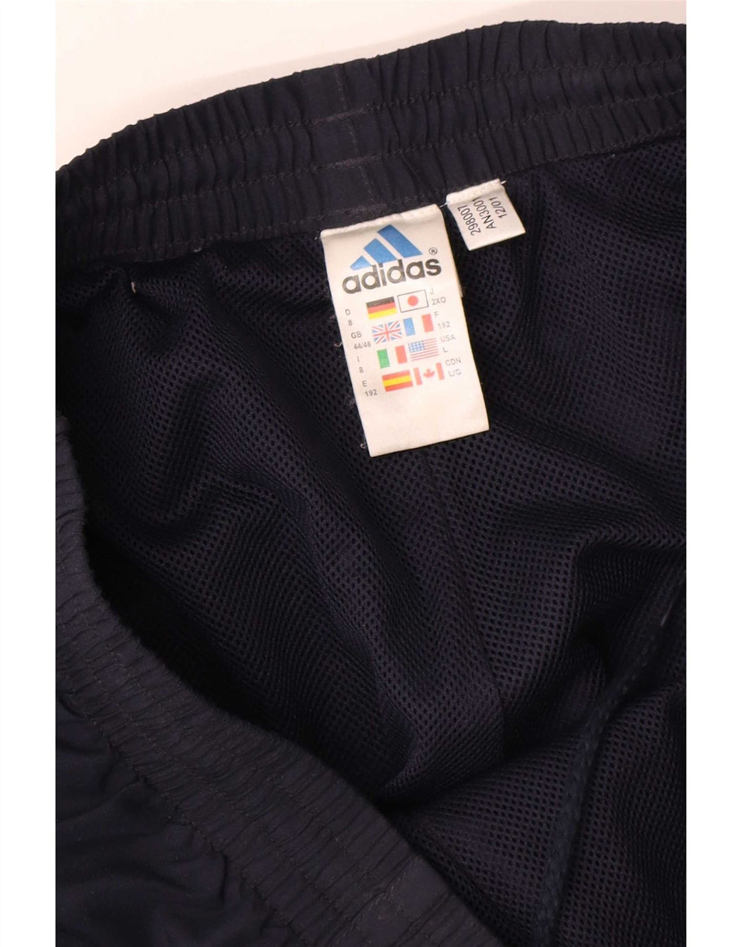 Adidas Træningsdragtsbukser til mænd UK 44/46 Large Navy Blue Polyester