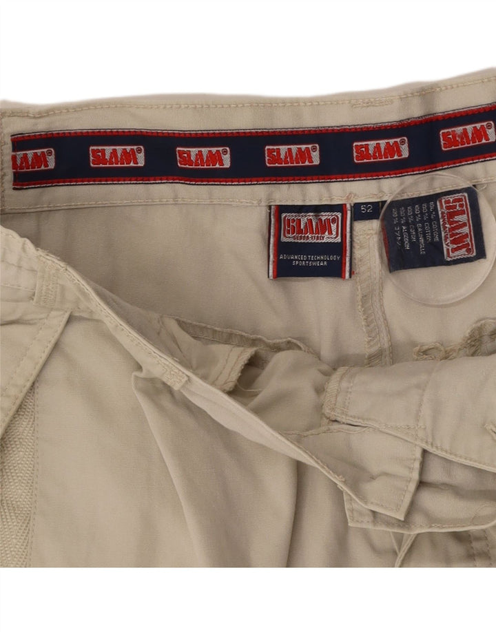 SLAM Herre Cargo Shorts IT 52 XL W38 Beige Bomuld