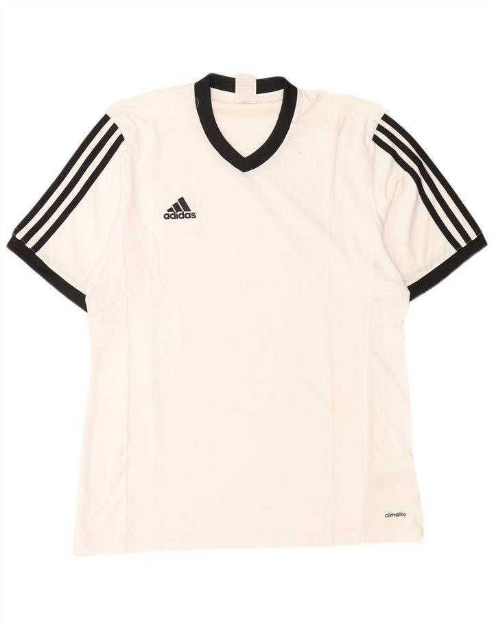 Adidas Herre Climalite T-Shirt Top Stor Hvid Polyester