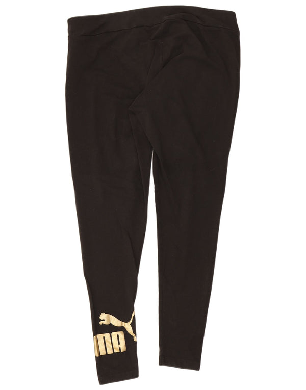 Puma Grafiske Leggings til kvinder UK 18 XL Sort bomuld