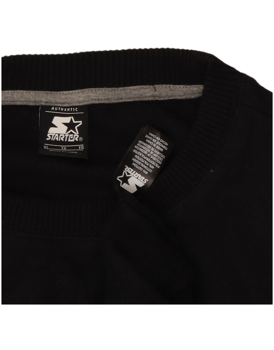 STARTER Dame Oversized Sweatshirt Jumper UK 18 XL Sort Bomuld