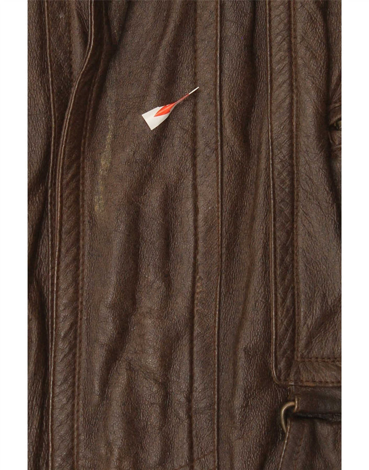 Vintage Herre Læderjakke UK 36 Small Brown