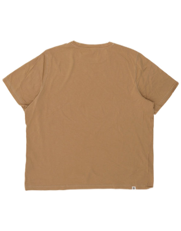 Puma Herre Grafisk T-Shirt Top XL Beige Bomuld