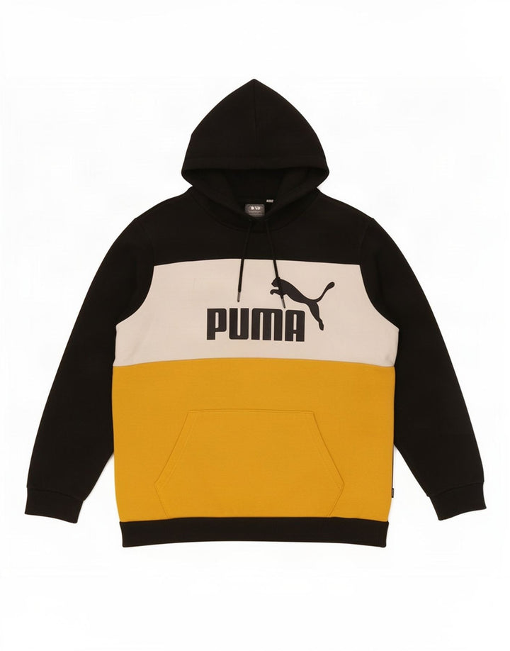 Puma Herre hættetrøje Jumper Medium Sort Colourblock Bomuld