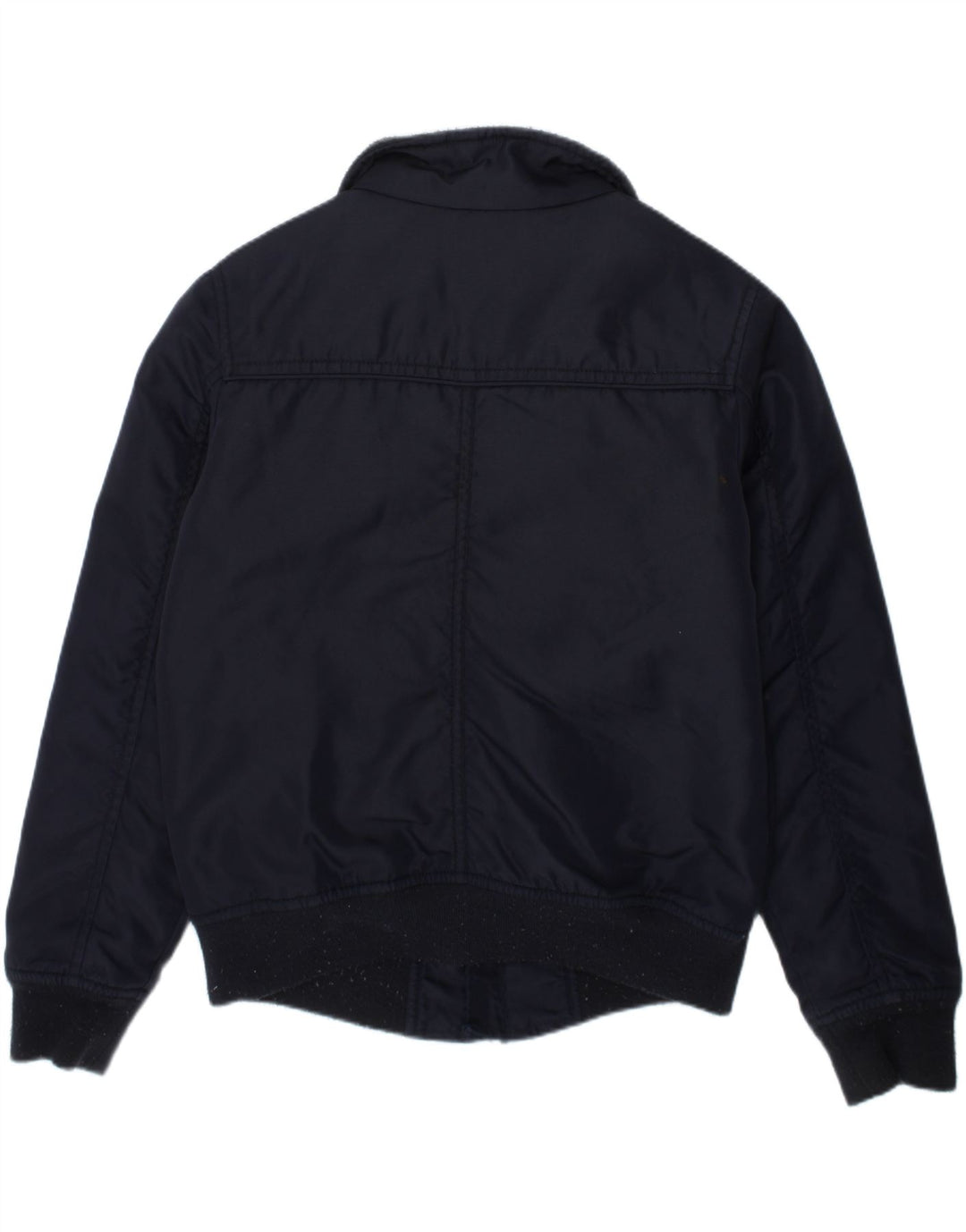BENETTON Boys Bomber Jacket 7-8 Years Navy Blue Polyamide Vintage Benetton and Second-Hand Benetton from Messina Hembry 