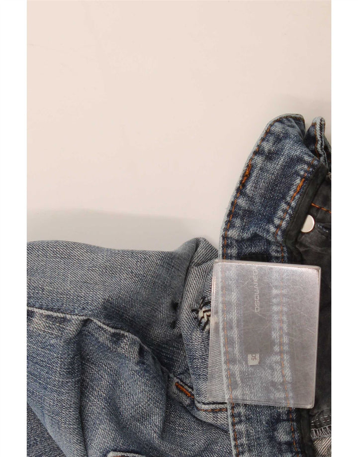 Dsquared2 Herre Distressed Straight Jeans IT 50 Large W36 L32 Blue