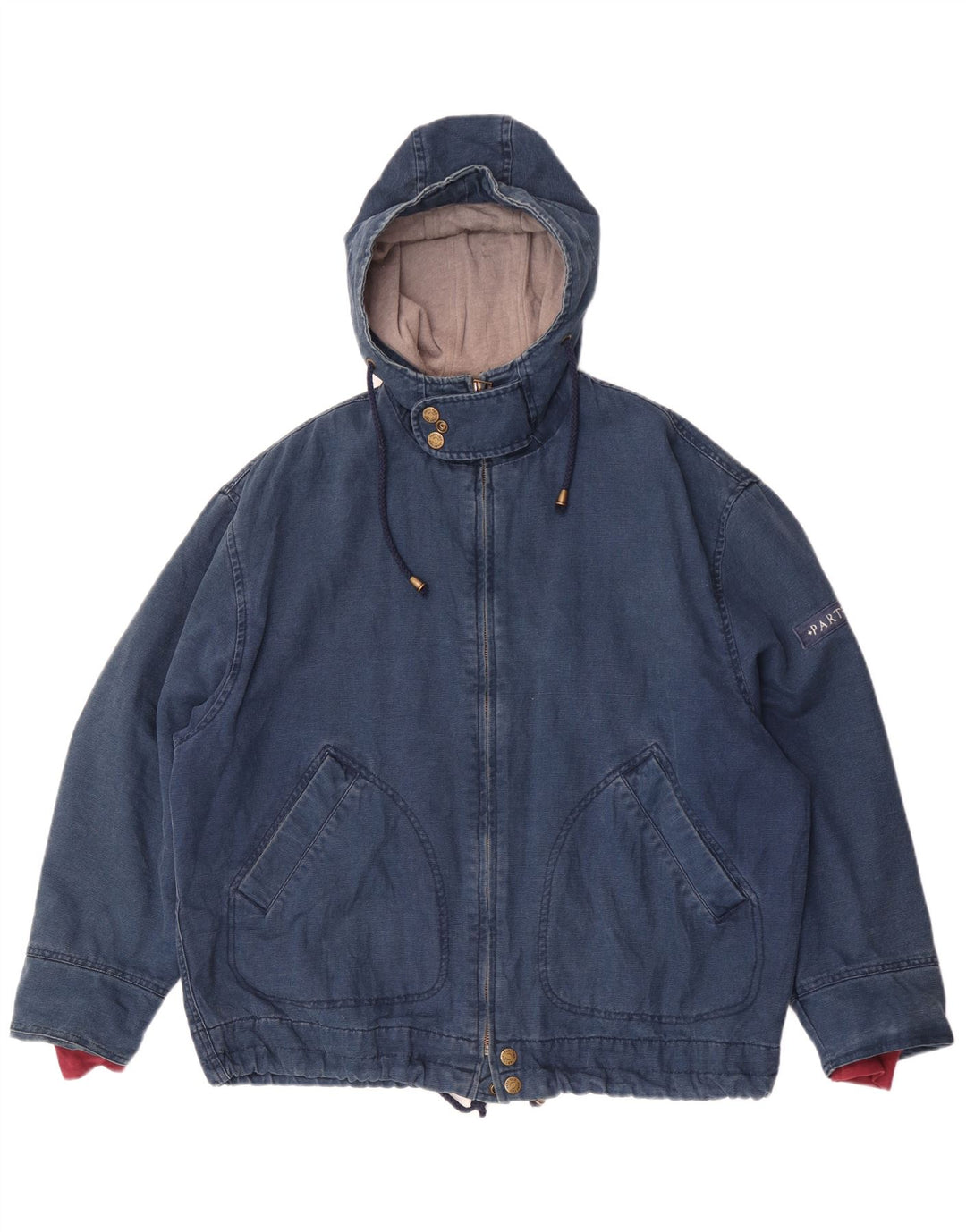 Part Two Herre Hooded Loose Fit Bomber Jacket UK 36 Small Blue