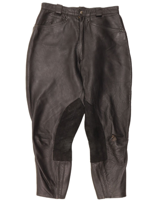 Vintage herre Moto Racer læderbukser W30 L26 sort læder