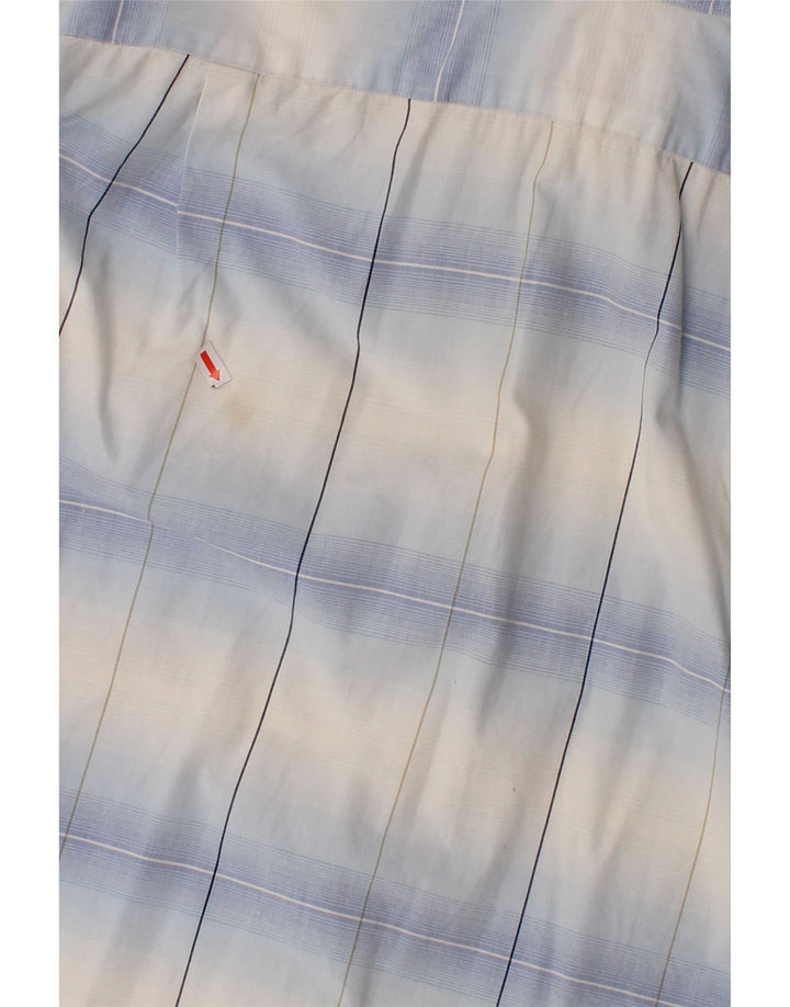 LACOSTE Mens Short Sleeve Shirt Size 41 Medium Blue Check Cotton Vintage Lacoste and Second-Hand Lacoste from Messina Hembry 