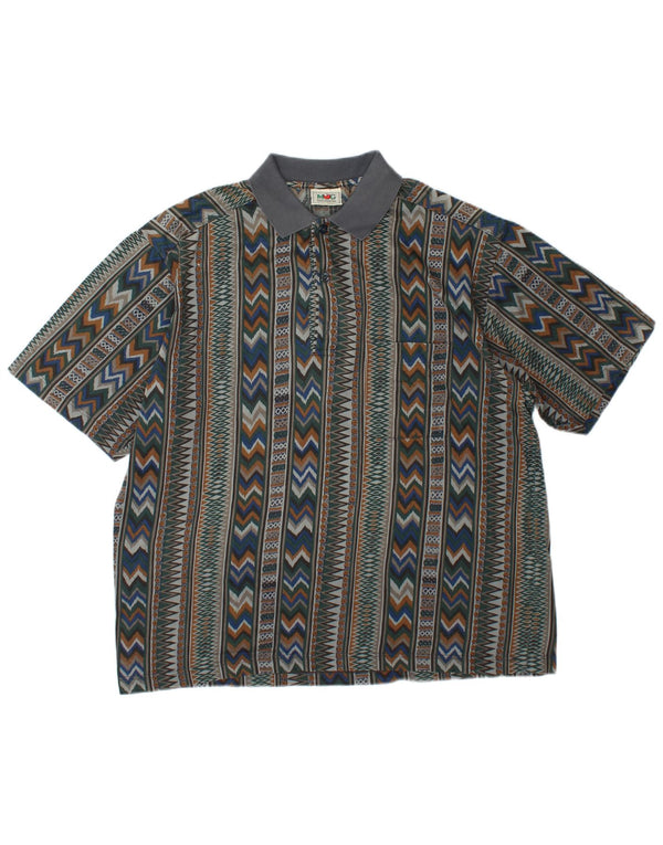 Mango Polo Shirt til mænd XL Flerfarvet Geometrisk