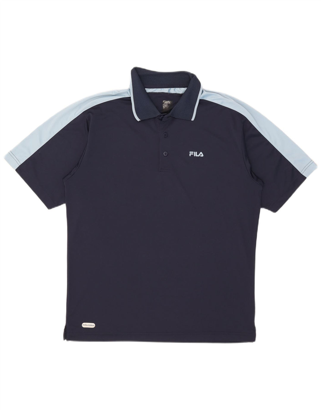Fila Polo Shirt til mænd Large Navy Blue Colourblock