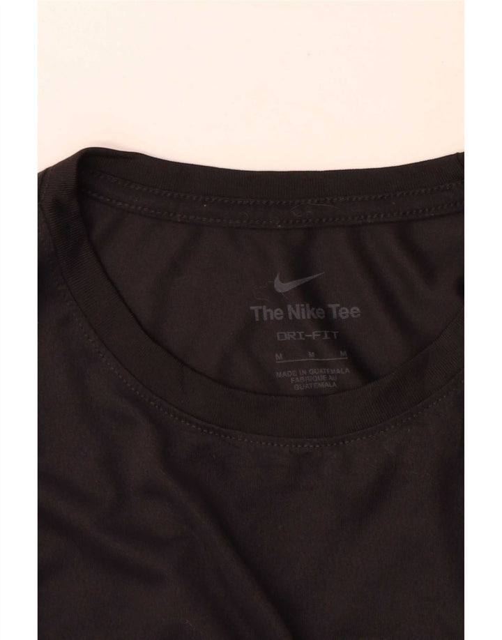 Nike Dame Dri Fit T-Shirt Top Medium Sort Polyester Sports