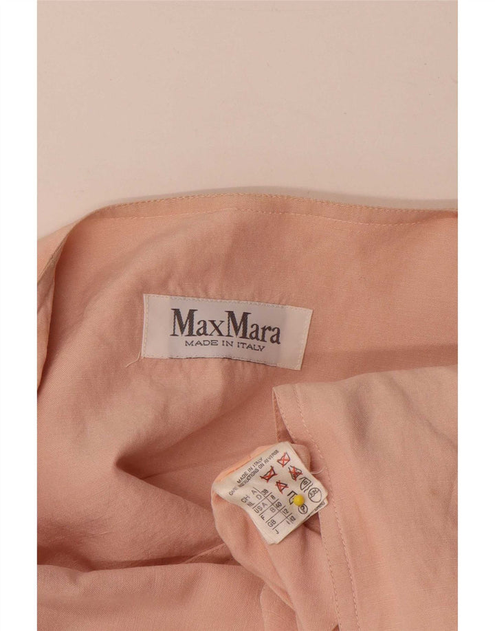 Max Mara Herre 3-knaps blazerjakke UK 12 Medium Pink Linen
