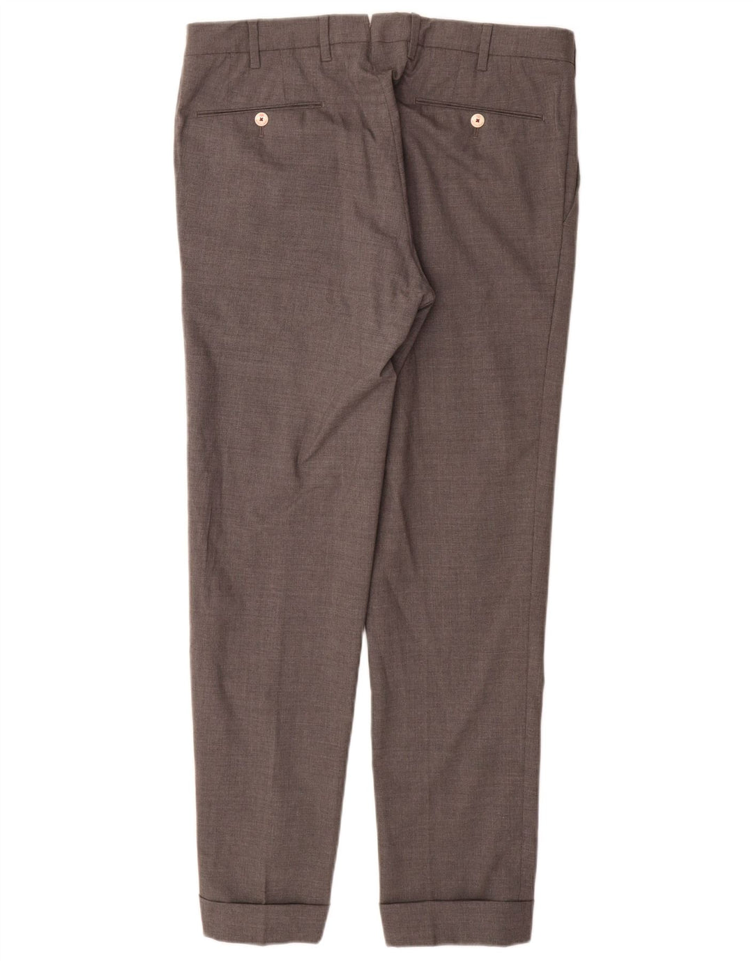 VINTAGE Herre Slim Suit Bukser IT 48 Medium W32 L31 Grå Uld