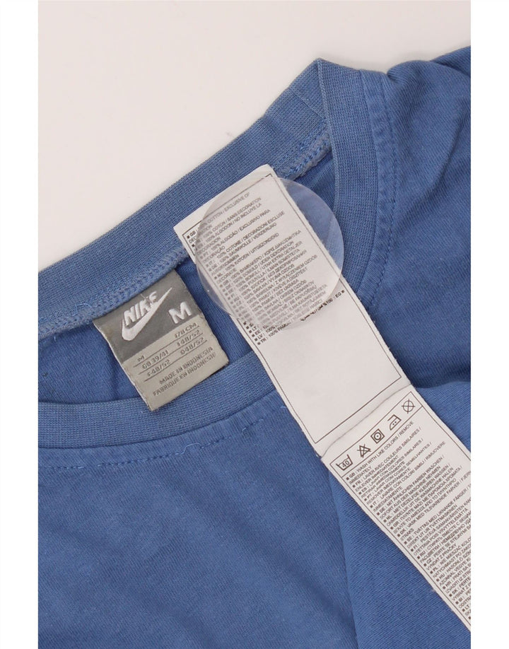 Nike Herre T-Shirt Top UK 39/41 Medium Blue Bomuld
