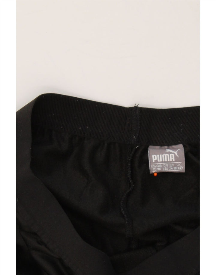 PUMA Boys Tracksuit Trousers 13-14 Years Black Polyester Vintage Puma and Second-Hand Puma from Messina Hembry 