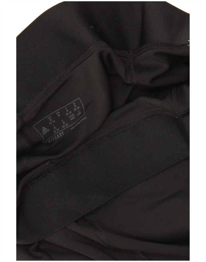 ADIDAS Aeroready Grafiske Leggings til kvinder UK 12/14 Medium Black