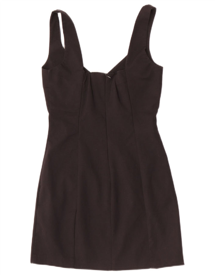 Zara Dame Mini Sleeveless Sheath Dress UK 12 Medium Black Polyester