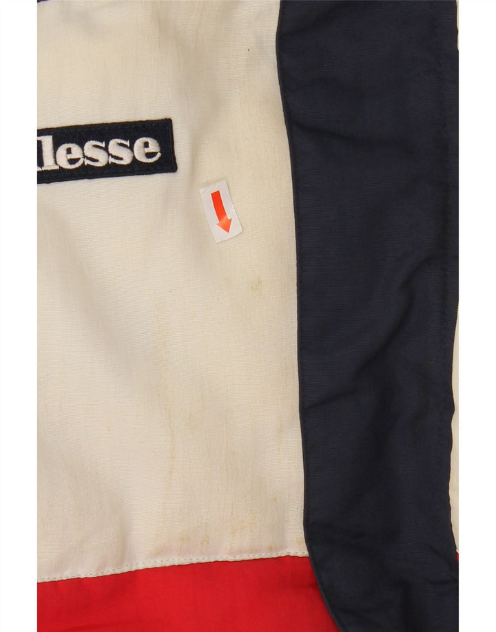 ELLESSE Mens Hooded Padded Jacket UK 38 Medium Multicoloured Colourblock