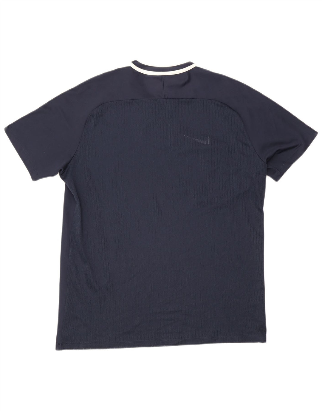 NIKE Dri Fit T-shirt top til mænd XL Marineblå Colourblock Polyester