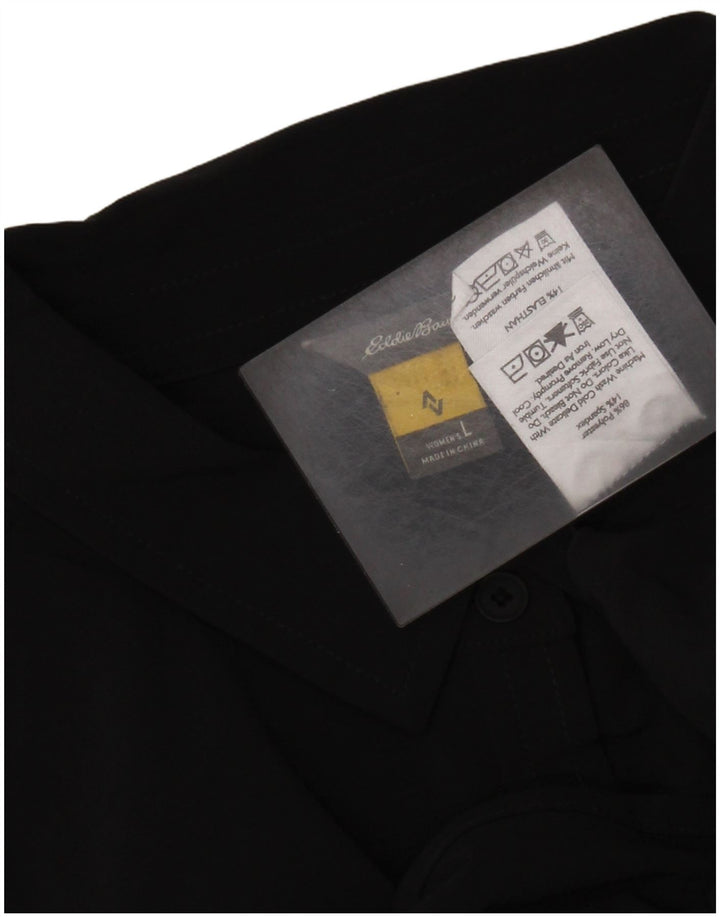 Eddie Bauer Dame Langærmet Skift Kjole UK 16 Stor Sort Polyester