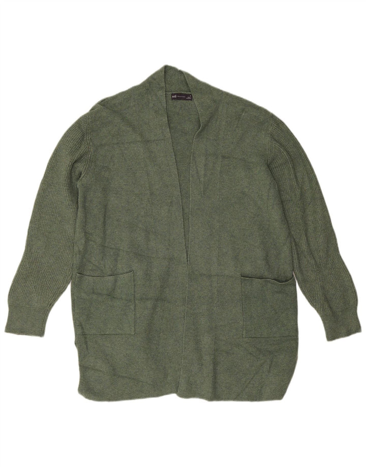 Marks & Spencer Dame Longline Åben Cardigan Sweater UK 16 Large Khaki