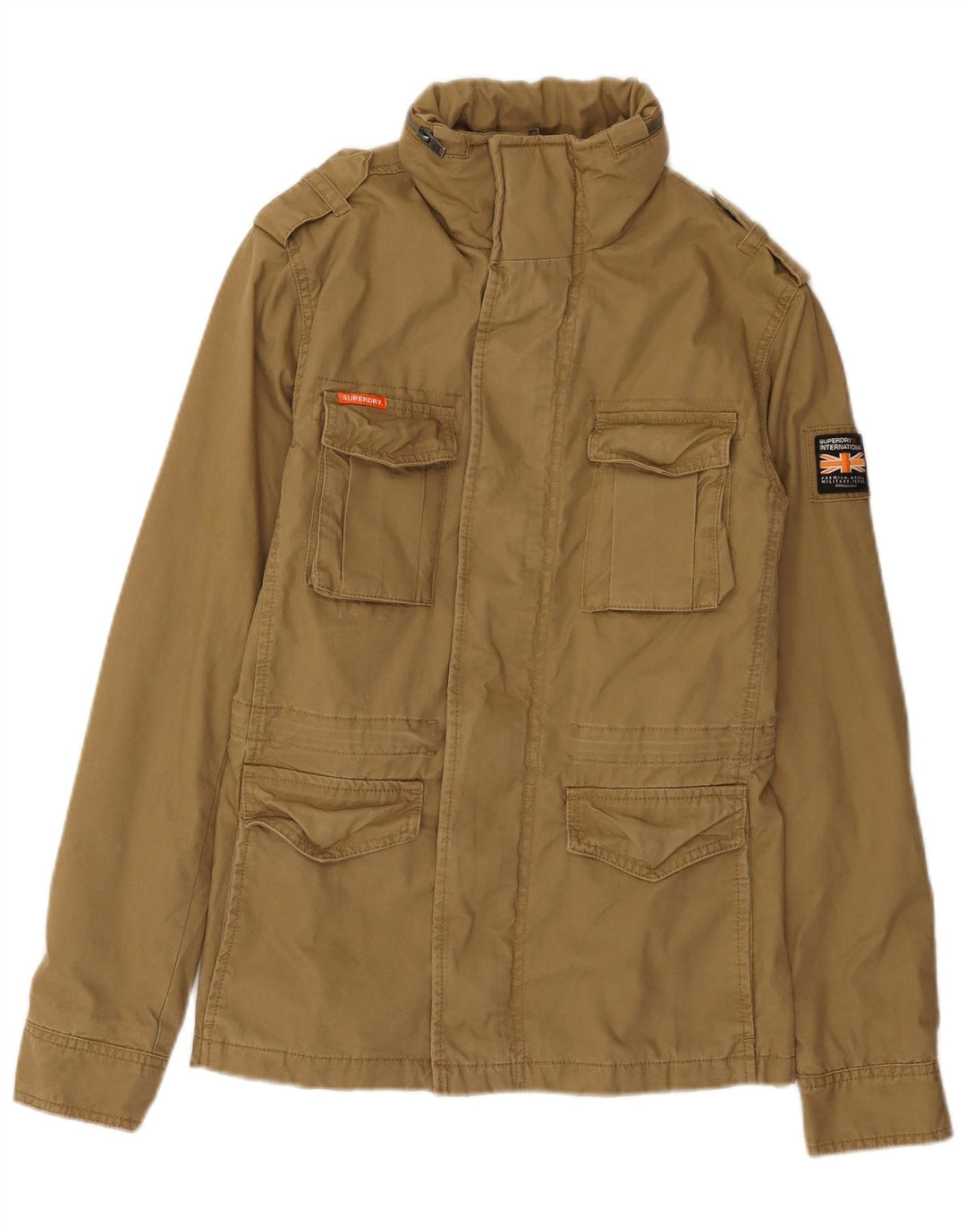 Superdry Herre Military Jacket UK 34 XS Brun Bomuld
