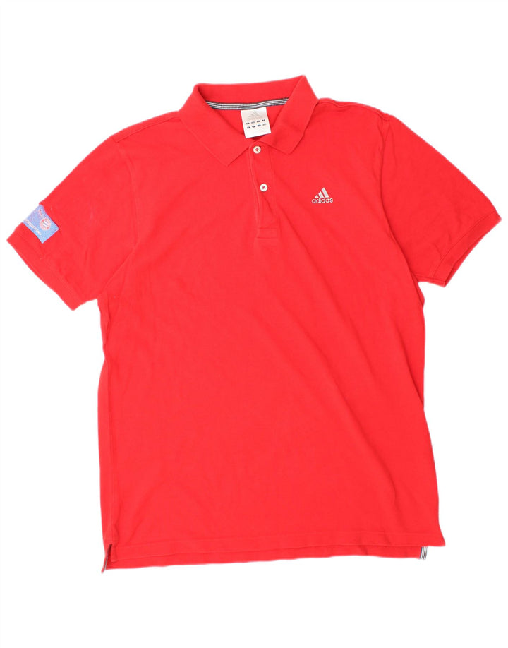 ADIDAS Poloskjorte til mænd, stor rød bomuld