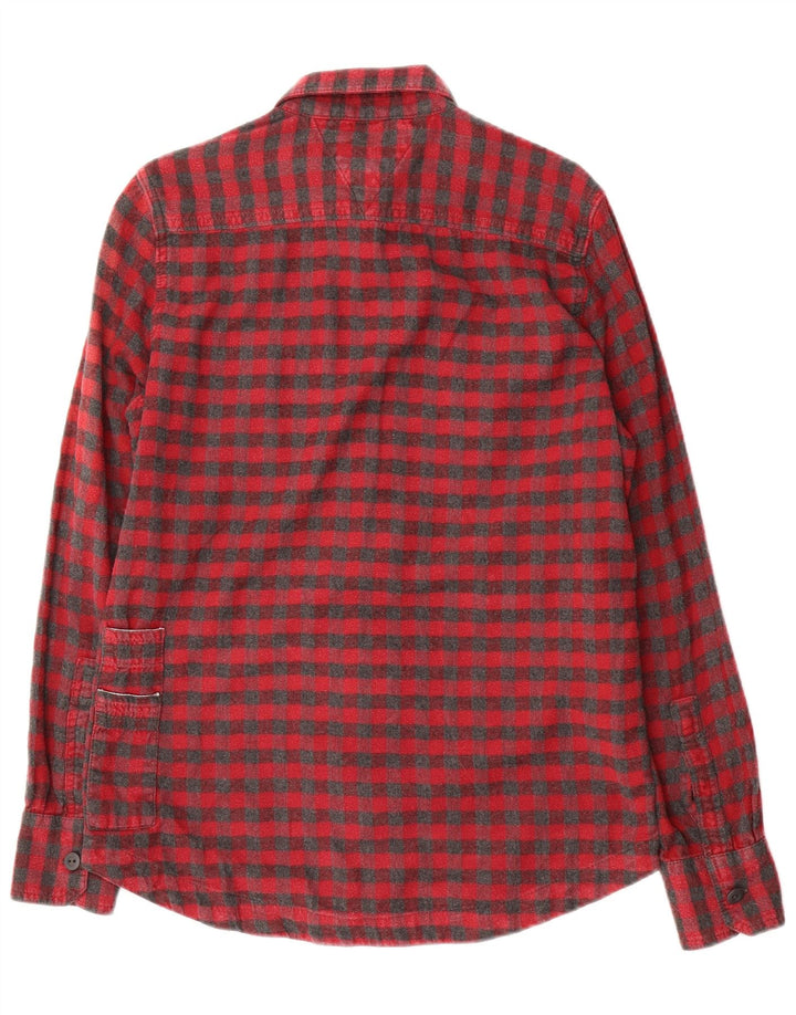 Superdry Flanelskjorte til mænd Medium Rød Gingham Bomuld