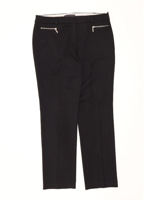 Marks & Spencer Dame Slim Fit Casual Bukser UK 14 Large W34 L30 Black