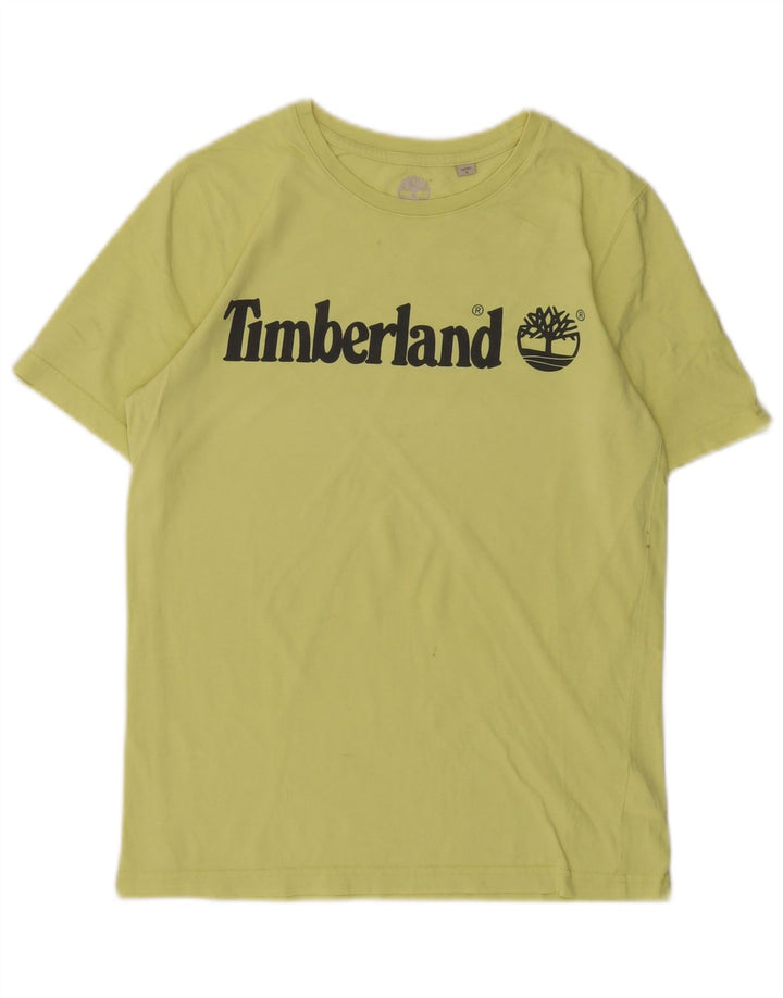 TIMBERLAND drenge grafisk t-shirt top 13-14 år lille grøn bomuld