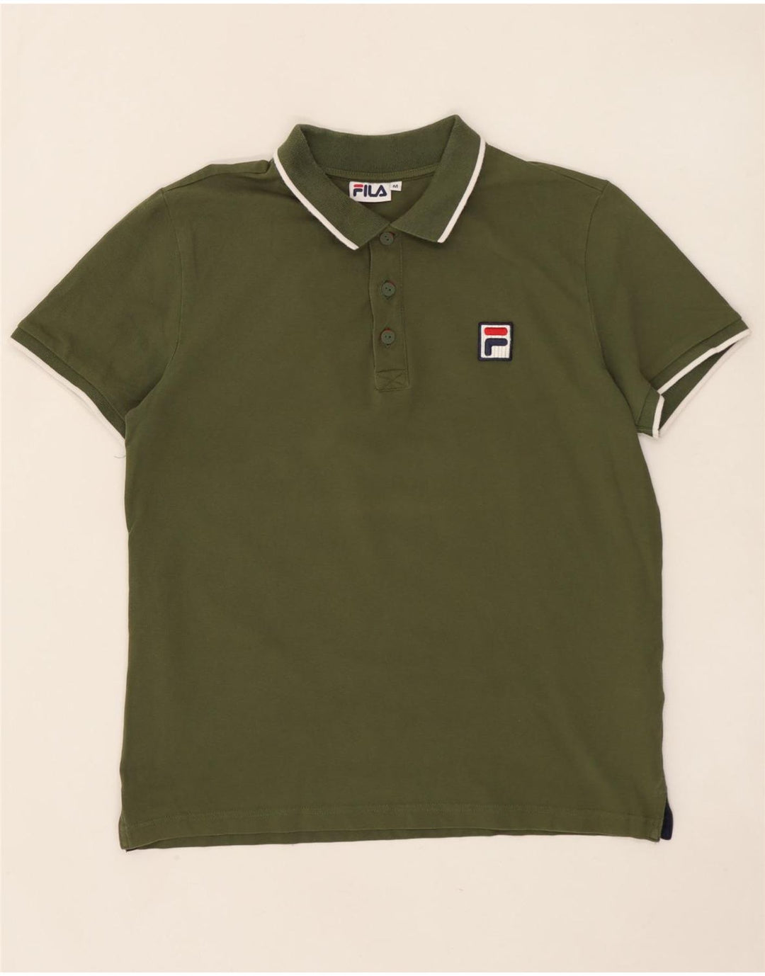 FILA Poloshirt til mænd Medium Khaki Bomuld
