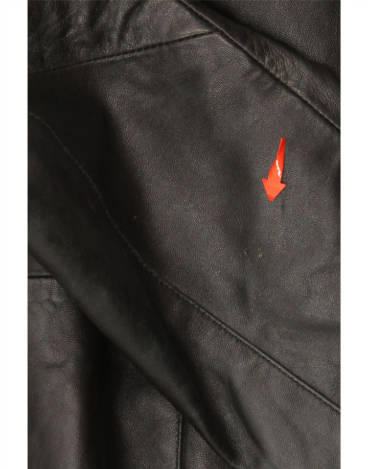 HELIUM Herre Læderjakke UK 42 XL Sort Læder