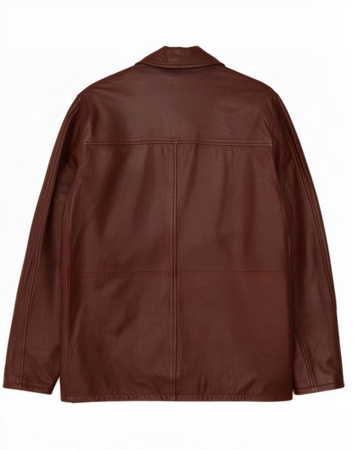 Vintage herre læderfrakke IT 54 2XL Brun