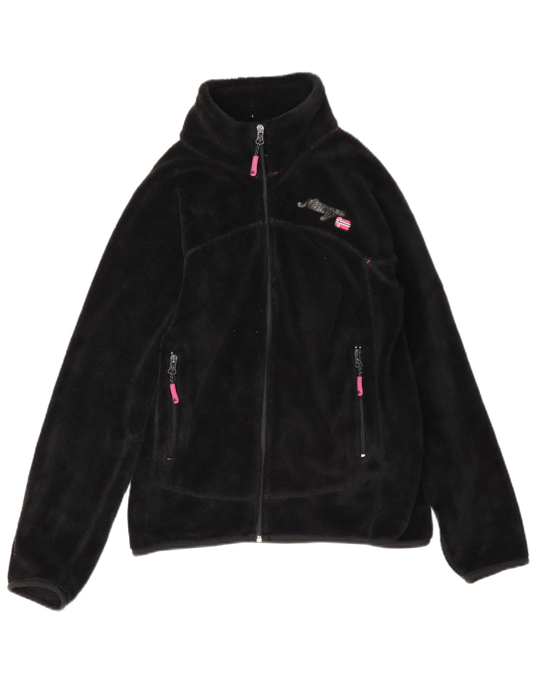 Geographical Norway Dame Fleecejakke UK 14 Medium Sort Polyester