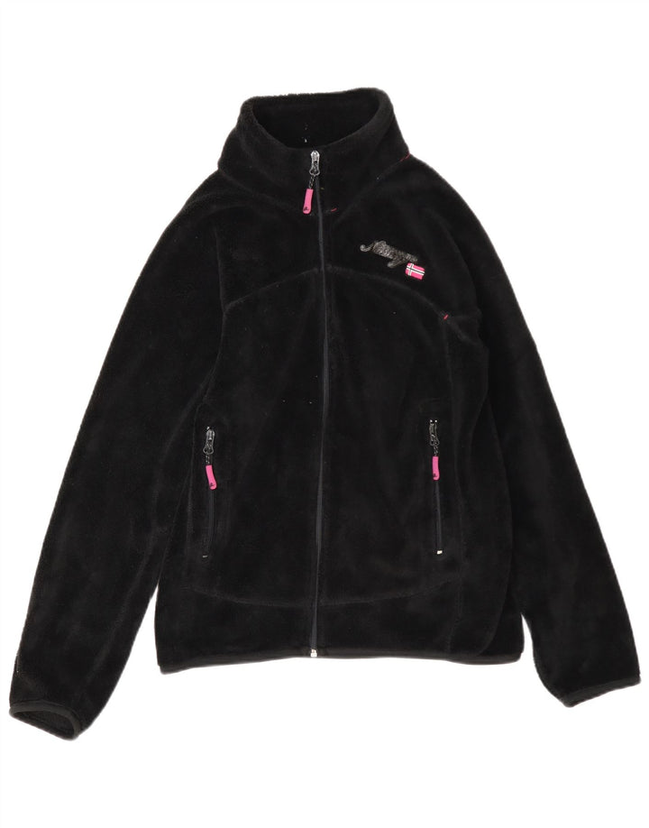 Geographical Norway Dame Fleecejakke UK 14 Medium Sort Polyester